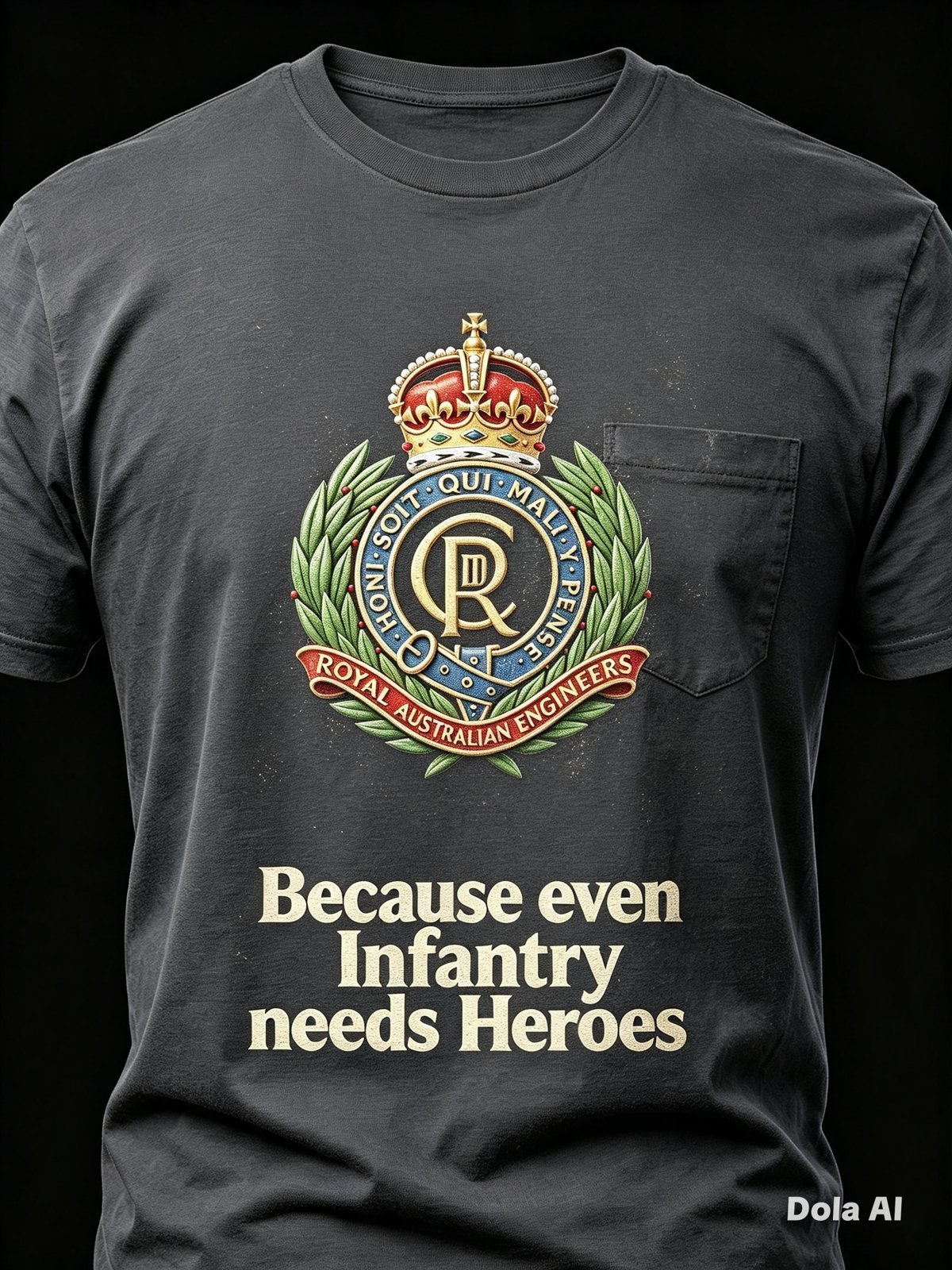 RAE grey t tshirt with slightly humorous slogan